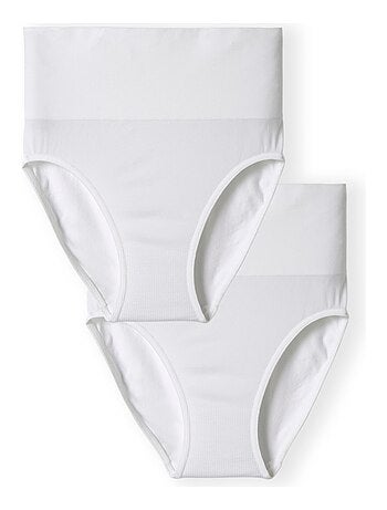 Lot de 2 culottes sans couture taille haute effet ventre plat - Damart