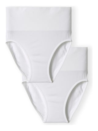 Lot de 2 culottes sans couture taille haute effet ventre plat  - Damart