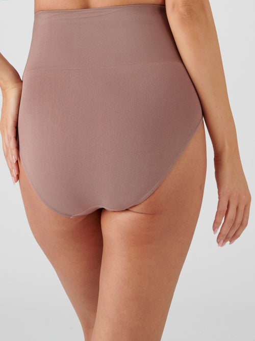 Lot de 2 culottes sans couture taille haute effet ventre plat  - Damart - Kiabi