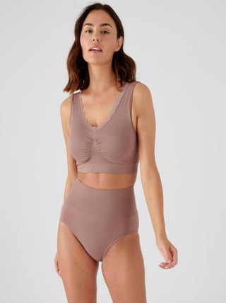 Lot de 2 culottes sans couture taille haute effet ventre plat  - Damart