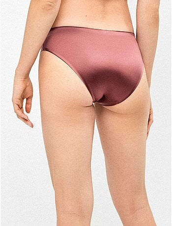 Lot de 2 culottes sans coutures en microfibre satinée