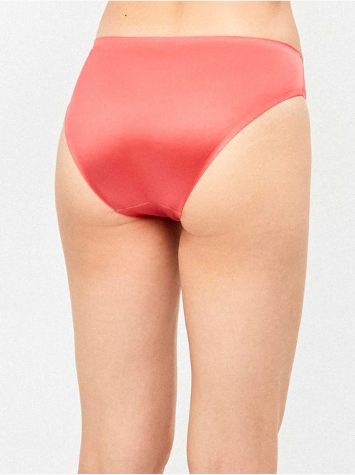 Lot de 2 culottes sans coutures en microfibre satinée - Kiabi