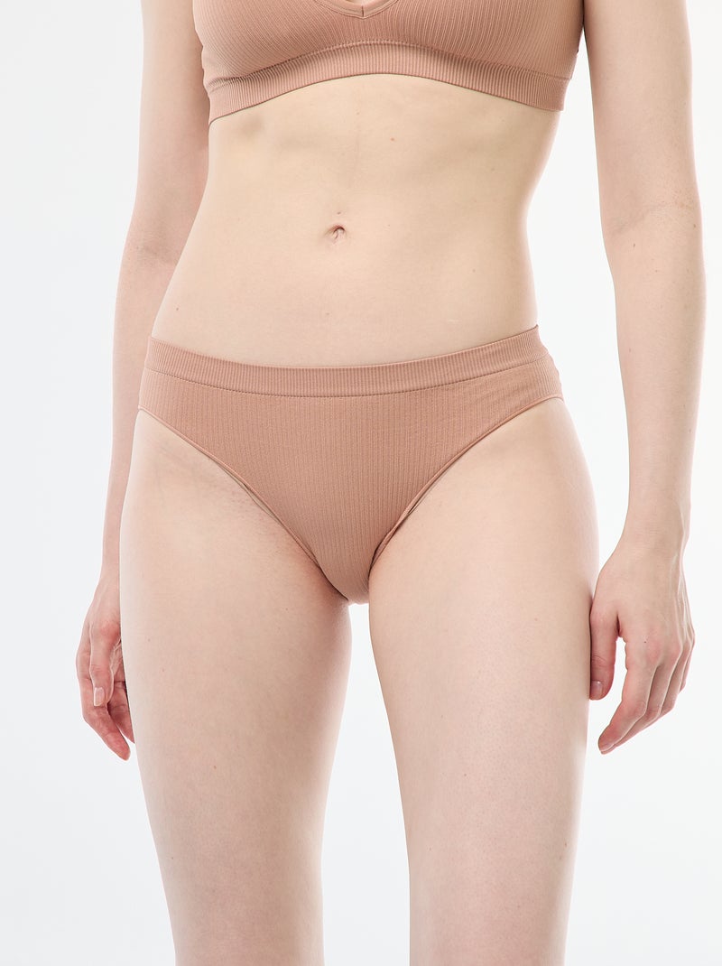 Lot de 2 culottes unies Rose - Kiabi