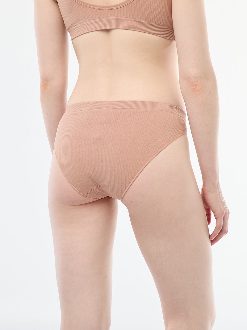 Lot de 2 culottes unies Rose - Kiabi
