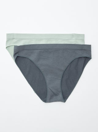 Lot de 2 culottes unies