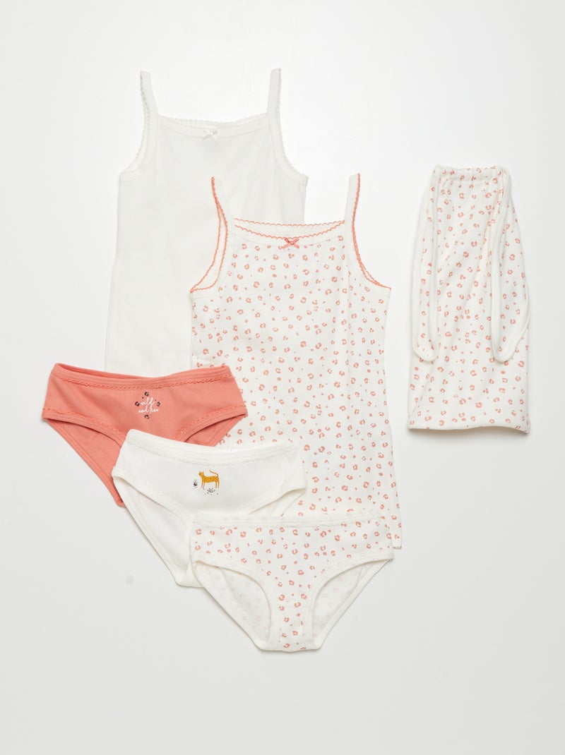 Lot de 2 débardeurs + 3 culottes - 5 pièces Jaune - Kiabi