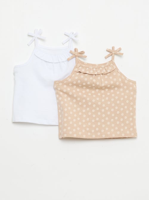 Lot de 2 débardeurs à bretelles - Kiabi