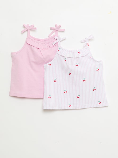 Lot de 2 débardeurs à bretelles - Kiabi