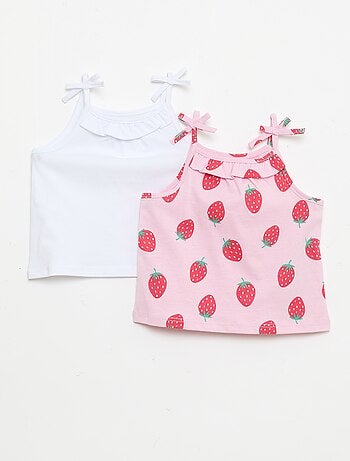 Lot de 2 débardeurs à bretelles