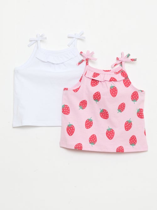 Lot de 2 débardeurs à bretelles - Kiabi