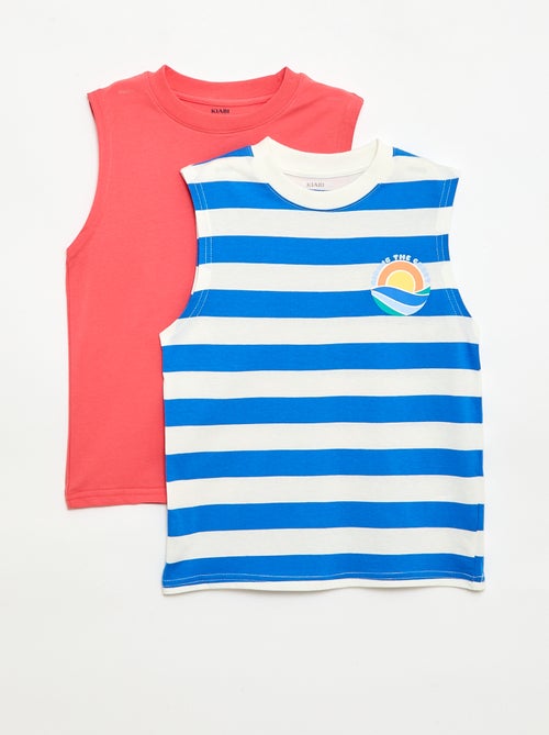 Lot de 2 débardeurs à col rond - Kiabi