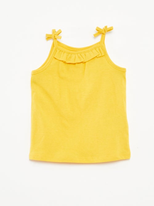 Lot de 2 débardeurs à fines bretelles avec nœuds - Kiabi