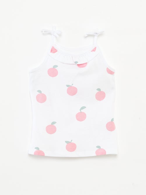 Lot de 2 débardeurs à fines bretelles avec nœuds - Kiabi