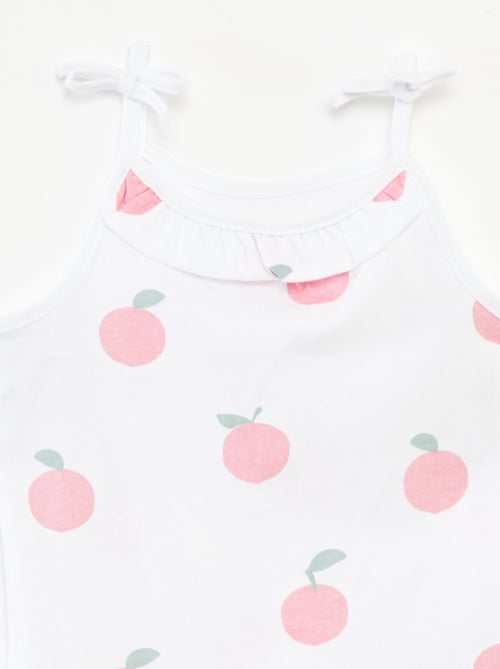 Lot de 2 débardeurs à fines bretelles avec nœuds - Kiabi