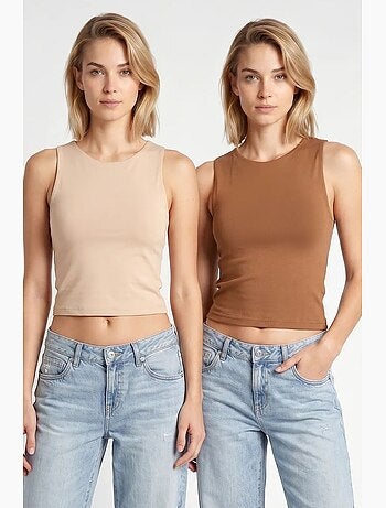 Crop top à col rond à coupe slim istanbul