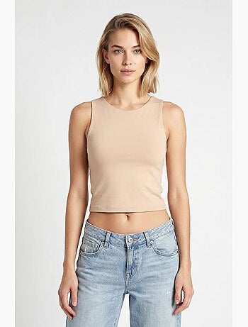 Crop top à col rond à coupe slim istanbul