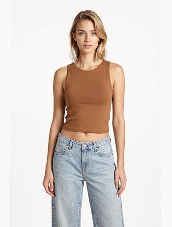 Crop top à col rond à coupe slim istanbul