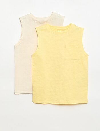 Lot de 2 débardeurs avec poche poitrine
