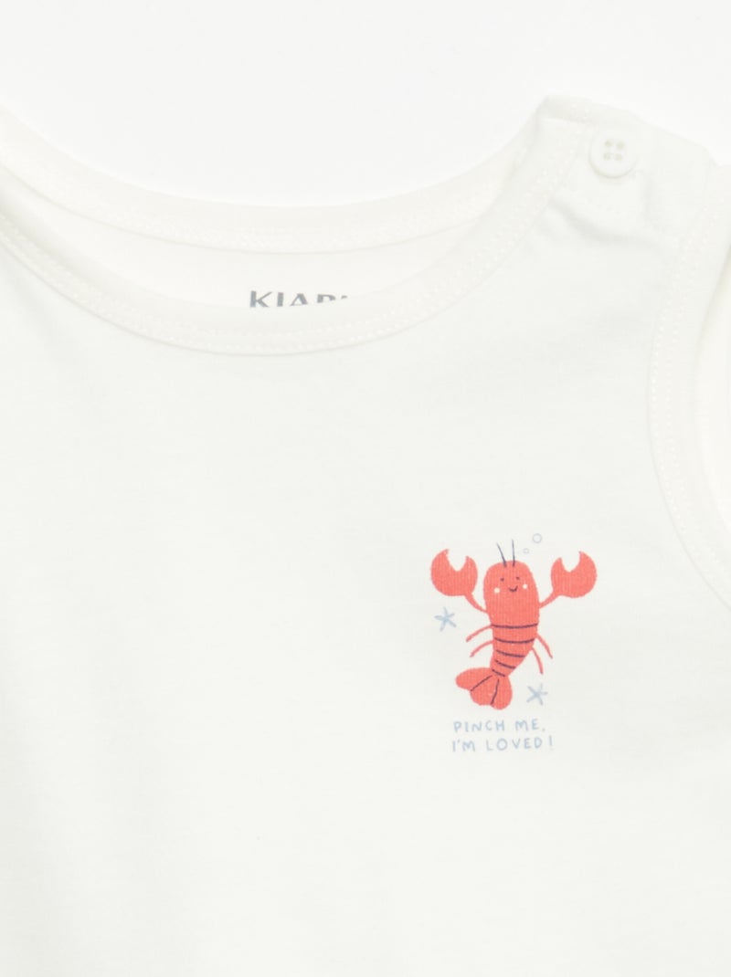 Lot de 2 débardeurs Blanc - Kiabi