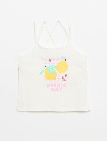 Lot de 2 débardeurs dont 1 imprimé