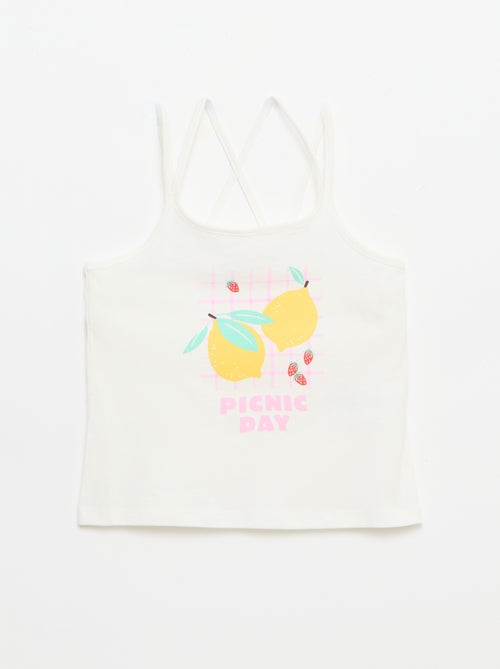 Lot de 2 débardeurs dont 1 imprimé - Kiabi