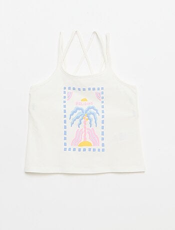 Lot de 2 débardeurs dont 1 imprimé