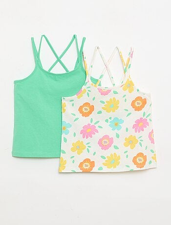 Lot de 2 débardeurs dont 1 imprimé