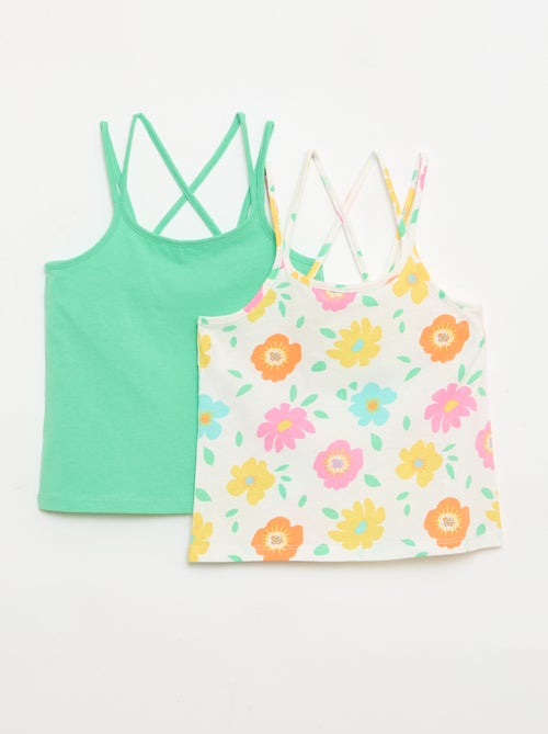 Lot de 2 débardeurs dont 1 imprimé - Kiabi