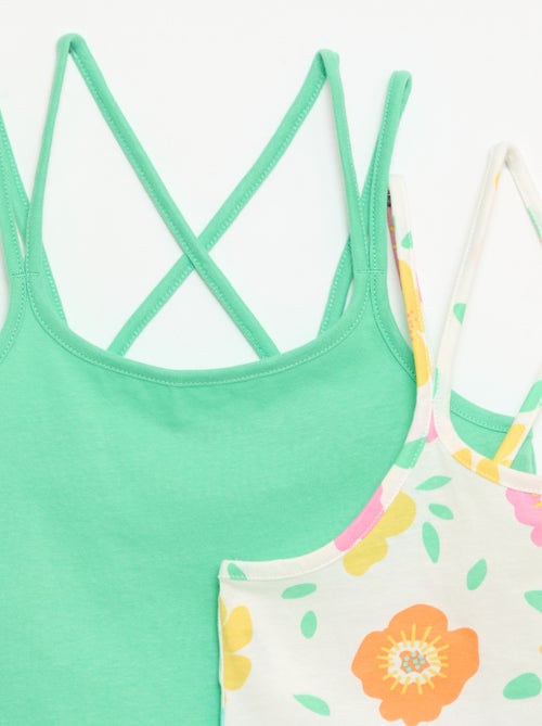 Lot de 2 débardeurs dont 1 imprimé - Kiabi