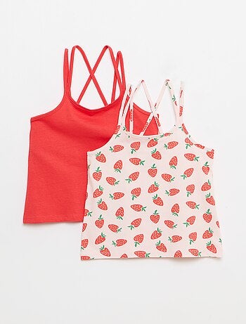 Lot de 2 débardeurs dont 1 imprimé