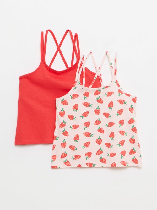 Lot de 2 débardeurs dont 1 imprimé - Kiabi