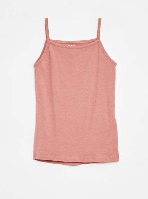 Lot de 2 débardeurs en coton stretch - Kiabi