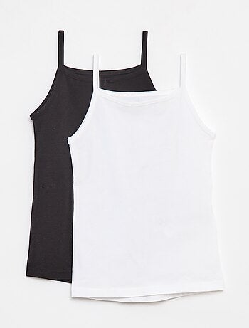 Lot de 2 débardeurs en coton stretch