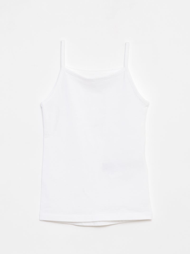 Lot de 2 débardeurs en coton stretch noir - Kiabi