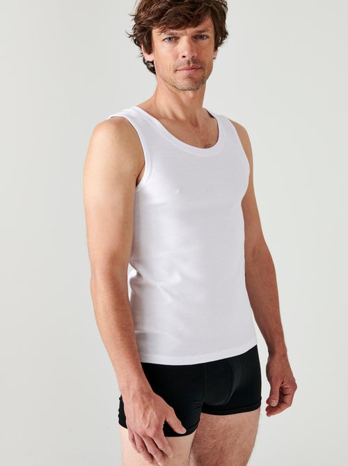 Lot de 2 débardeurs Essential pur coton peigné - Damart - Kiabi