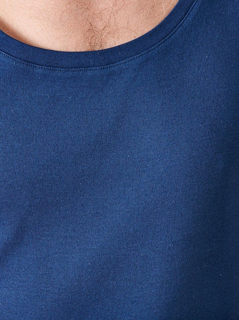 Lot de 2 débardeurs Essential pur coton peigné - Damart Bleu marine - Kiabi
