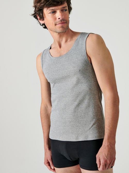 Lot de 2 débardeurs Essential pur coton peigné - Damart - Kiabi