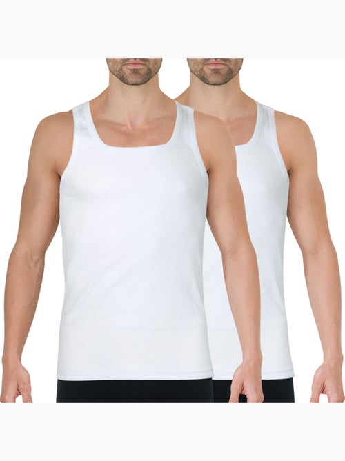 Lot de 2 débardeurs homme Coton Bio Athena - Kiabi
