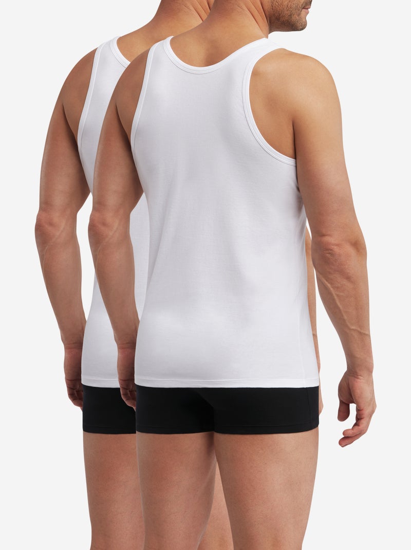 Lot de 2 débardeurs homme thermorégulateur coton Sport Blanc - Kiabi