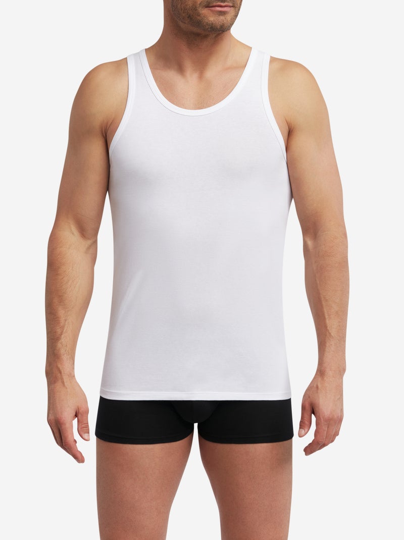 Lot de 2 débardeurs homme thermorégulateur coton Sport Blanc - Kiabi