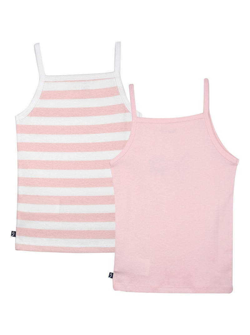 LOT DE 2 DEBARDEURS LOÏOLA ENFANT Rose - Kiabi