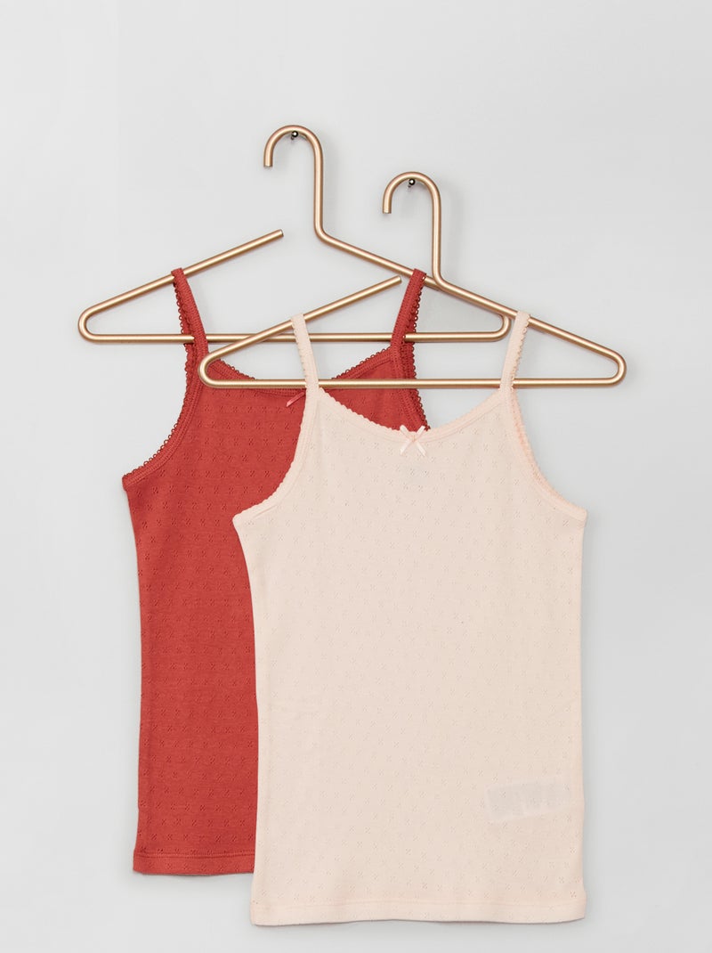 Lot de 2 débardeurs rose - Kiabi