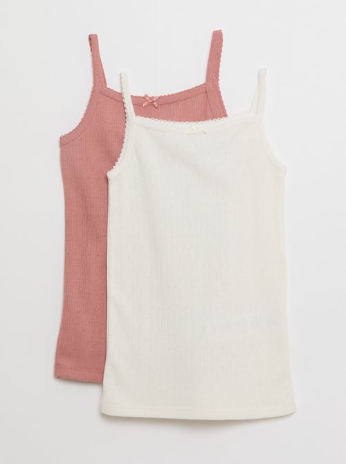 Lot de 2 débardeurs thermorégulateur en coton - Kiabi