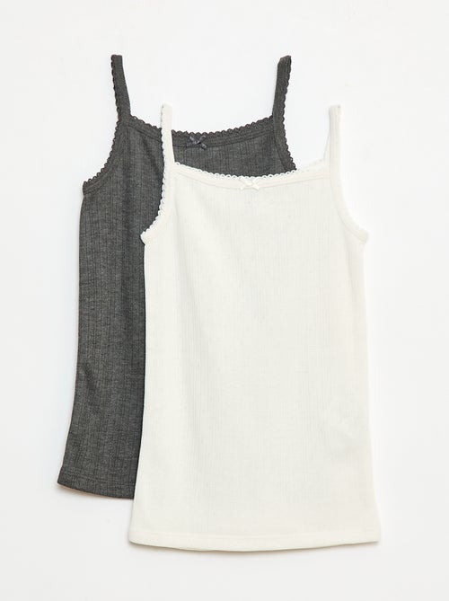 Lot de 2 débardeurs thermorégulateur en coton - Kiabi