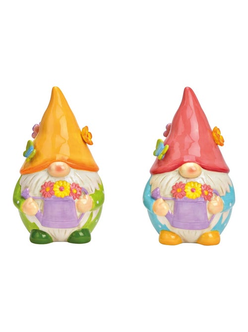 Lot de 2 décorations nains de jardin arrosoir - Kiabi Lot de 2 décorations nains de jardin arrosoir - Kiabi