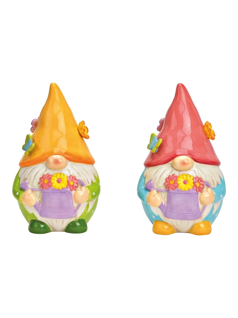Lot de 2 décorations nains de jardin arrosoir Multicolore - Kiabi