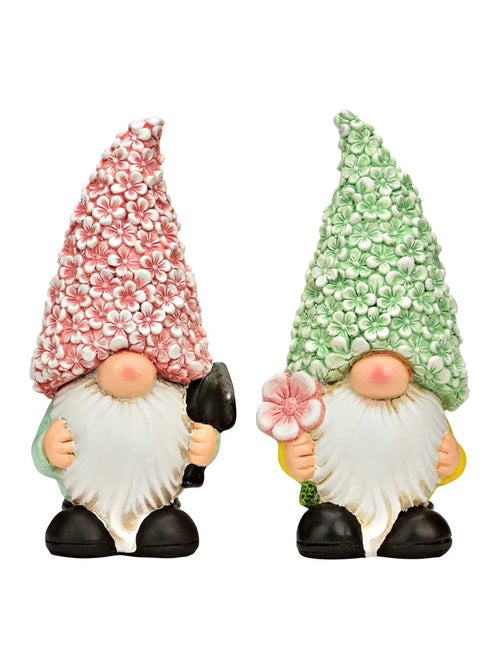 Lot de 2 décorations nains de jardin en magnésie - Kiabi Lot de 2 décorations nains de jardin en magnésie - Kiabi