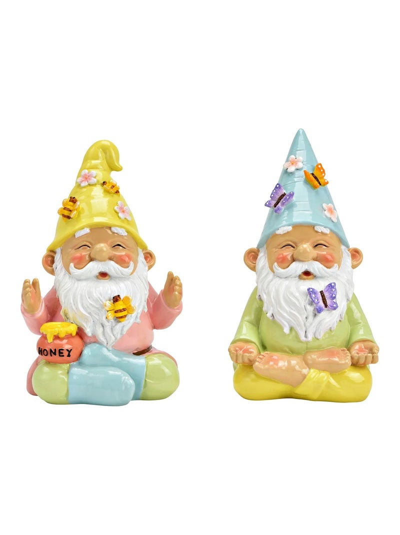 Lot de 2 décorations nains de jardin pot de miel Multicolore - Kiabi