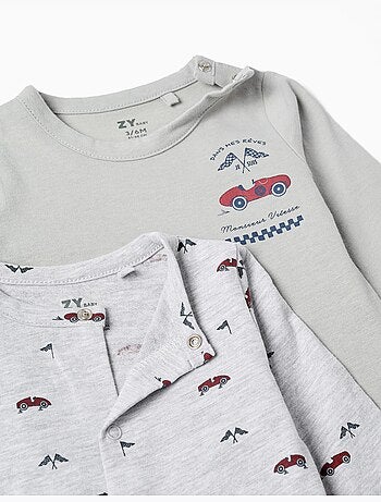 Lot de 2 dors-bien en coton avec imprimés voitures