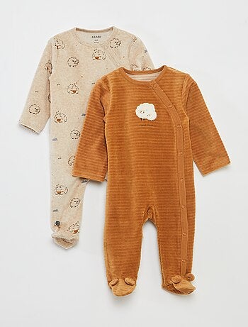 Lot de 2 dors-bien en velours